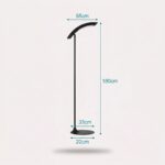 Moon Light gulvlampe i sort, hvid, pink og guld med fokuseret LED-lys og slankt design